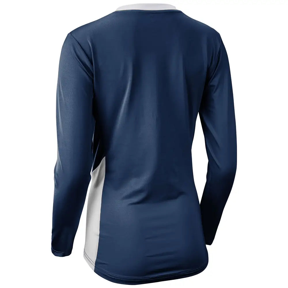 Champro Vj10 Rally Long Sleeve Volleyball Jersey - Navy White - Ladies Xs