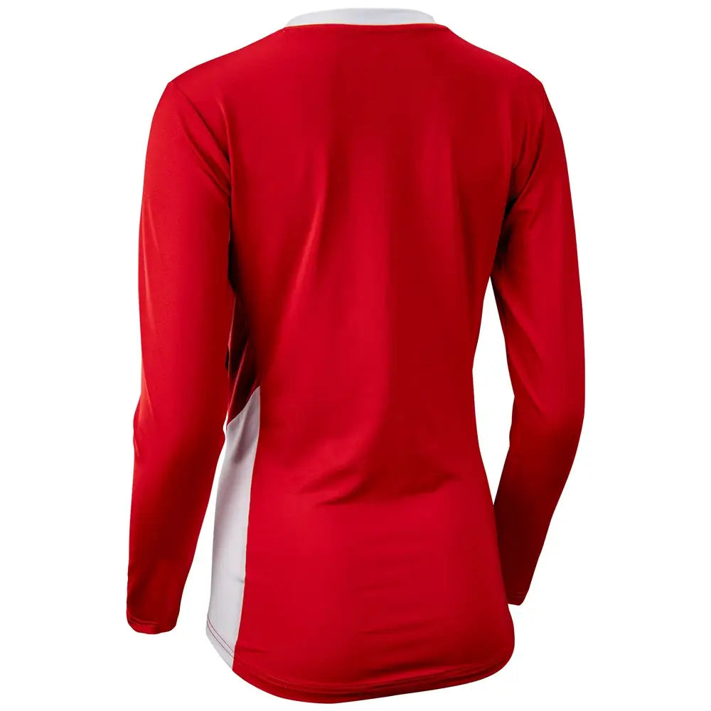 Champro Vj10 Rally Long Sleeve Volleyball Jersey - Scarlet White