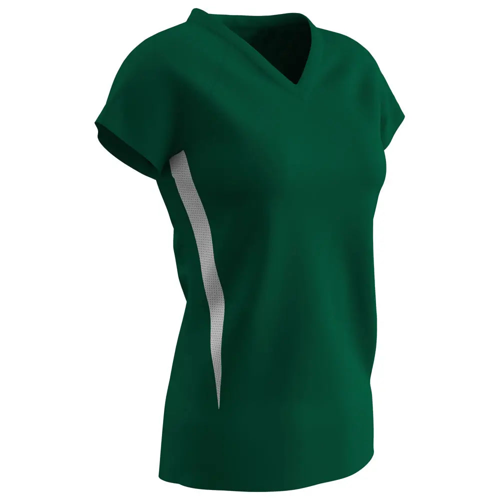Champro Vj13 Spike Ladies Jersey - Forest Green White