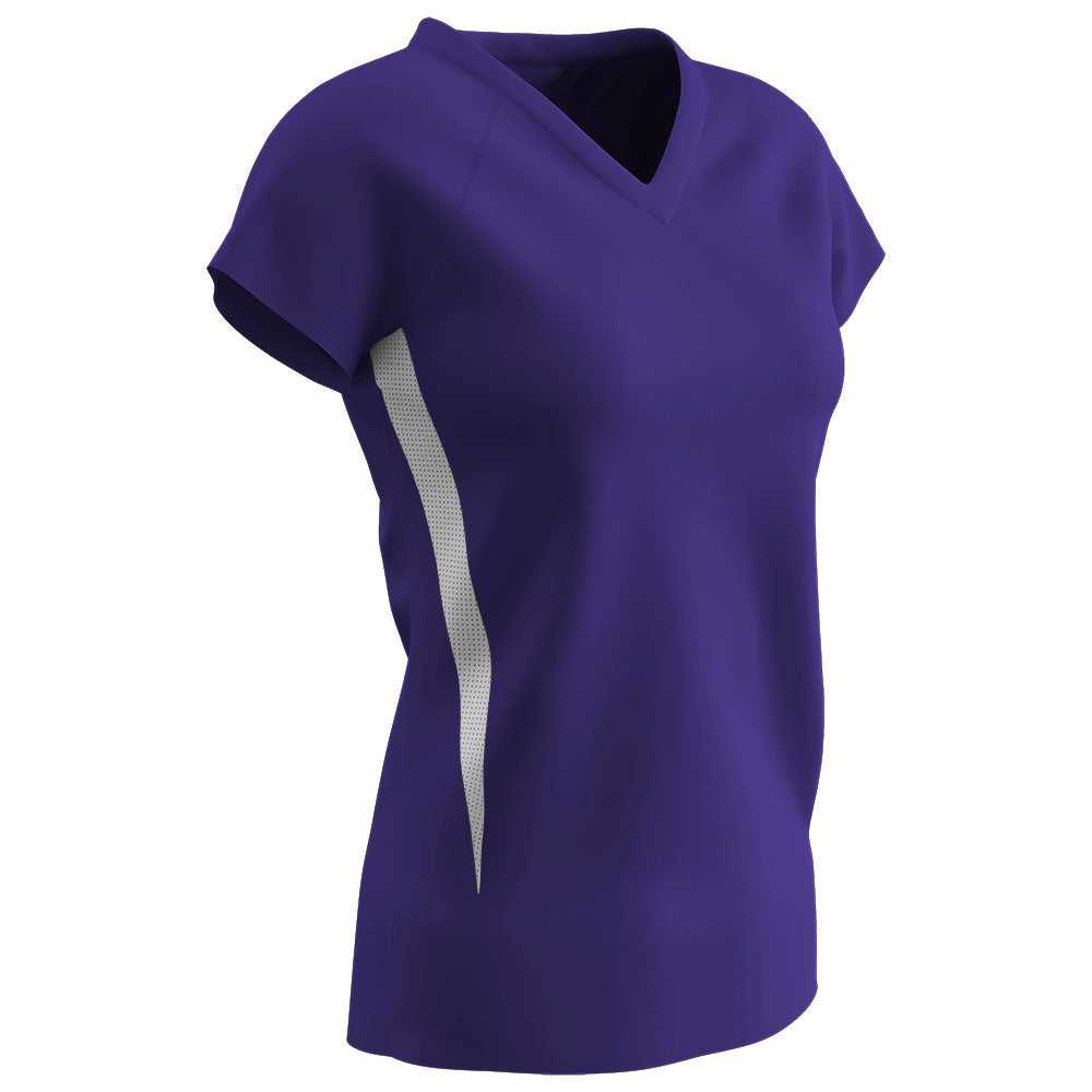 Champro Vj13 Spike Ladies Volleyball Jersey - Purple White