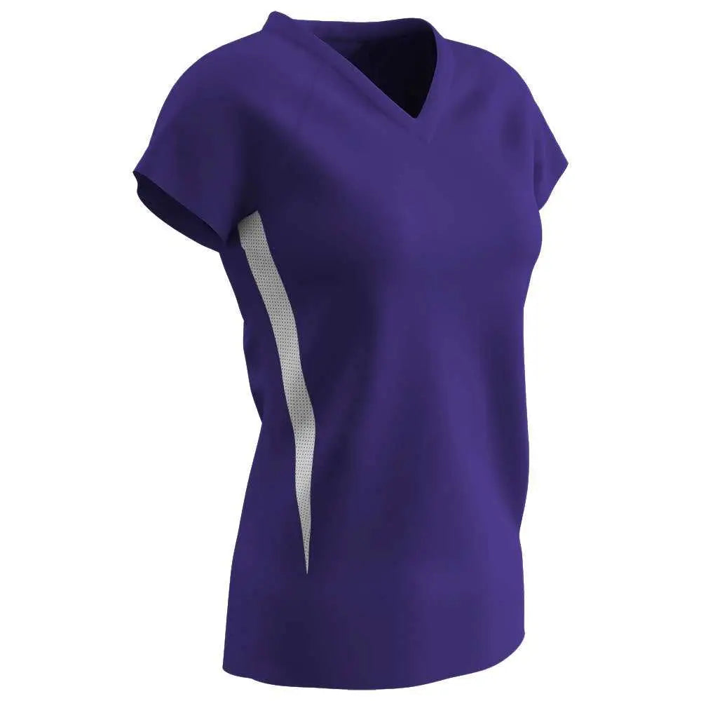Champro Vj13 Spike Ladies Volleyball Jersey - Purple White