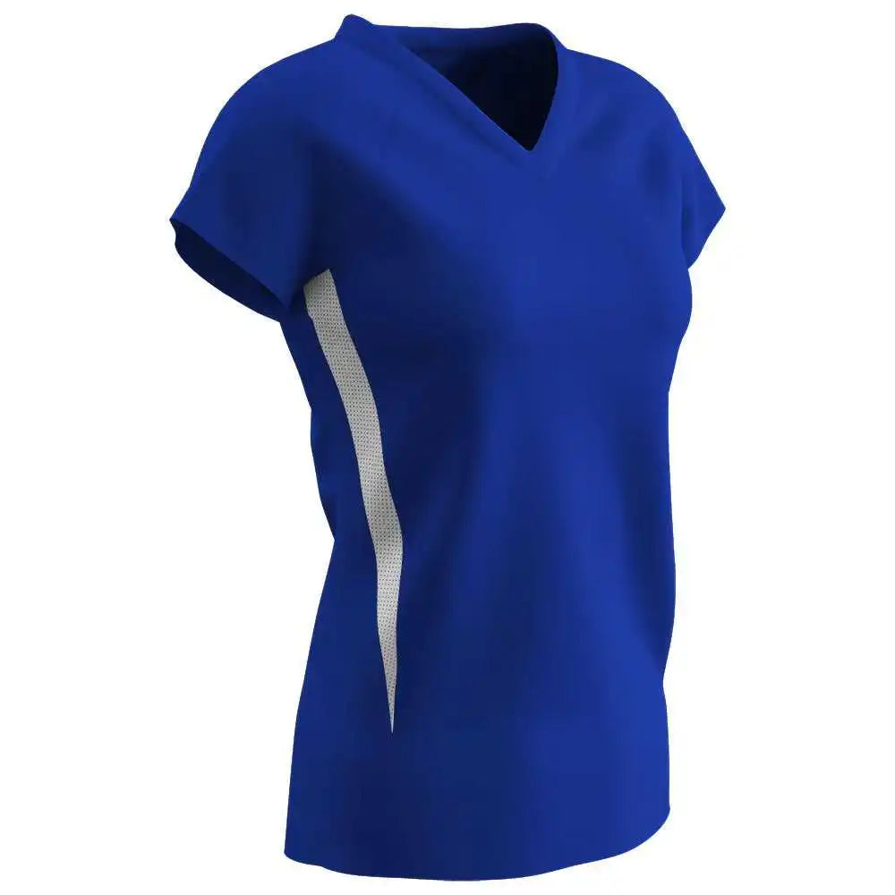 Champro Vj13 Spike Ladies Volleyball Jersey Royal White