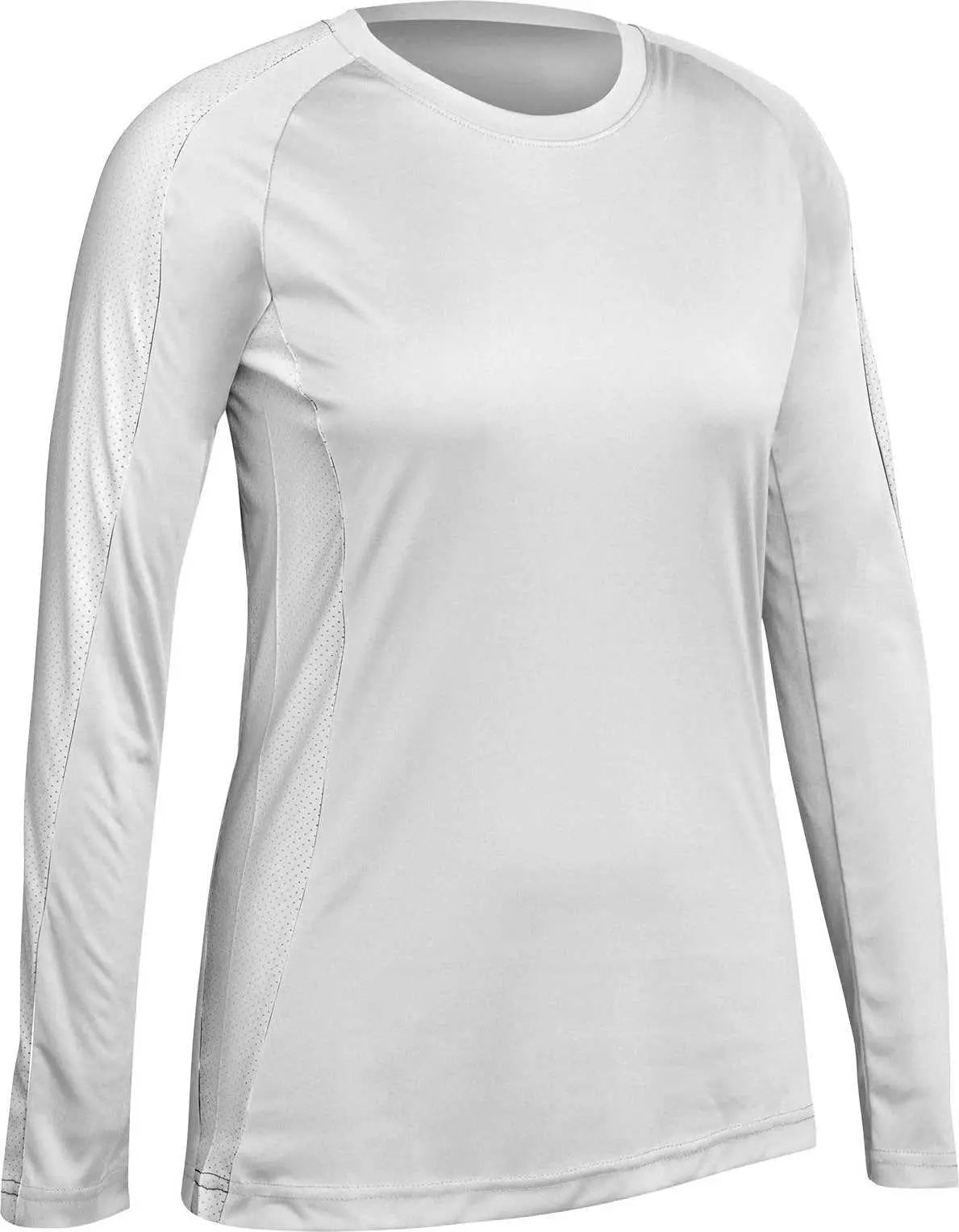 Champro Vj8 Triumphant Ladies Long Sleeve Volleyball Jersey - White