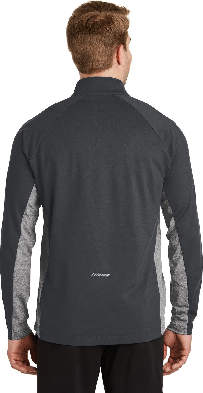 Char Gy/Ch GyH Sport-Tek Sport-Wick Stretch Contrast 1/4-Zip Pullover. ST854