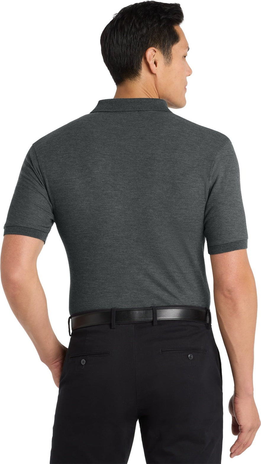 Char Hthr Grey Port Authority Silk Touch Polo K500