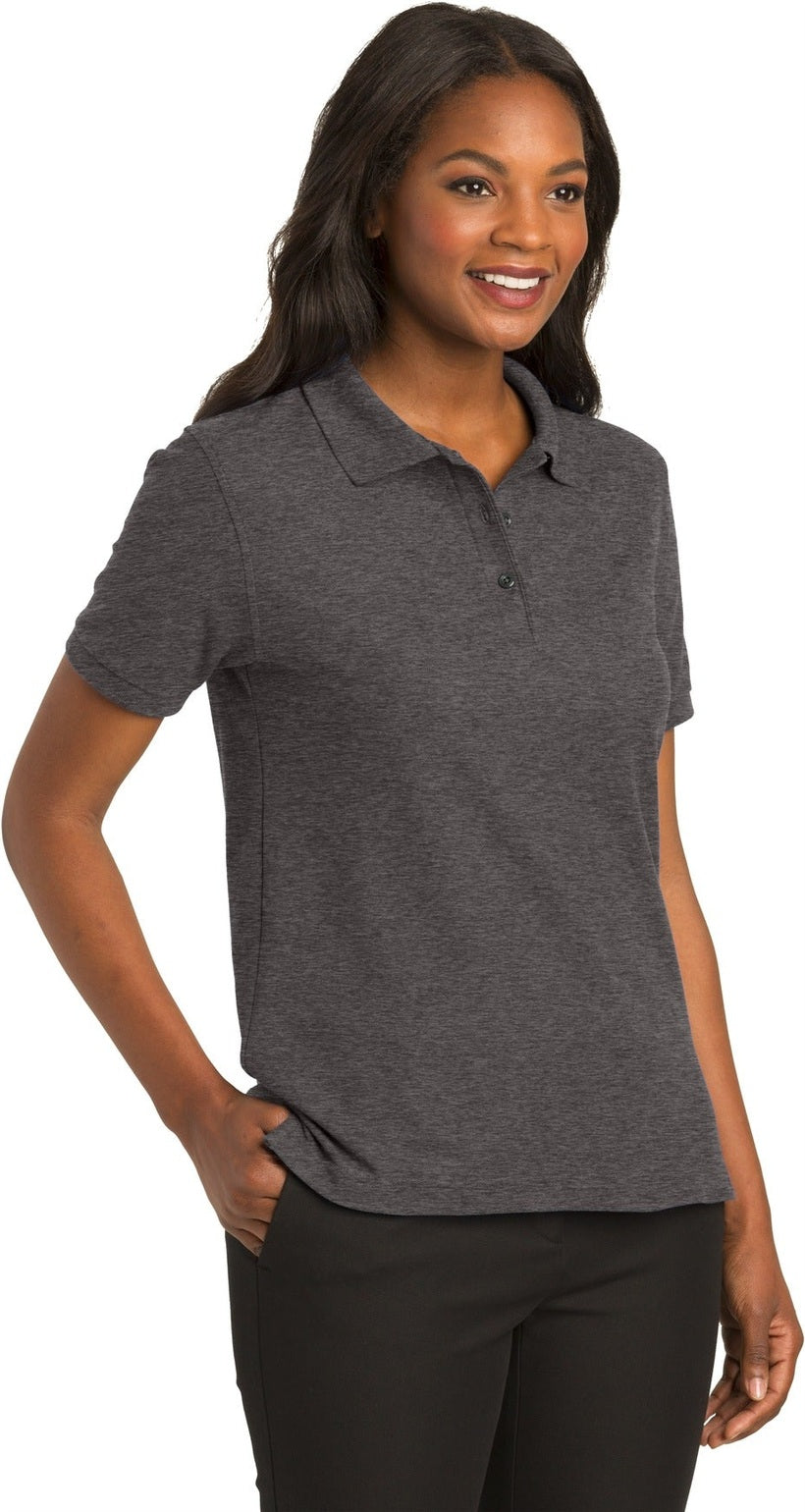 Char Hthr Grey Port Authority Women's Silk Touch Polo. L500