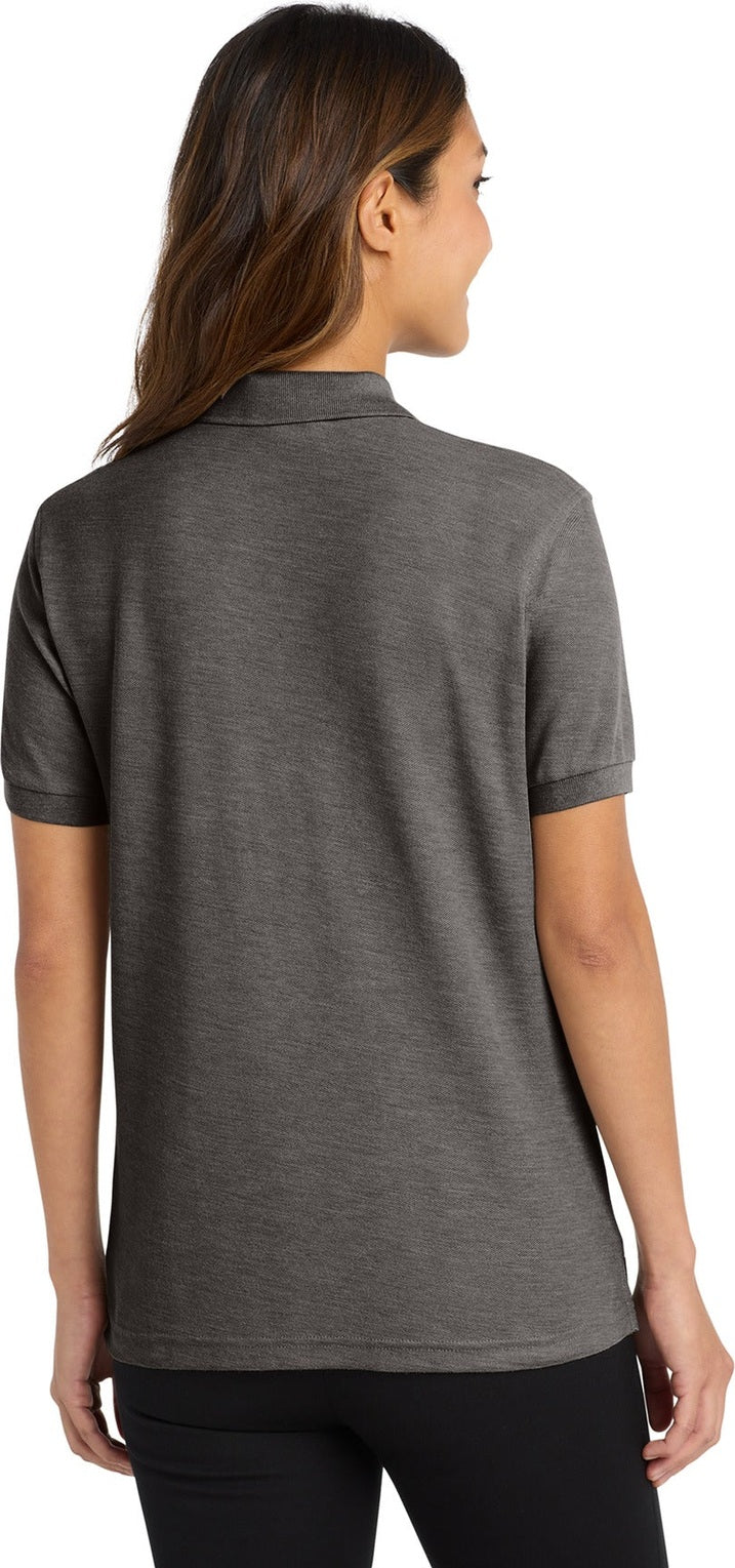 Char Hthr Grey Port Authority Women's Silk Touch Polo. L500