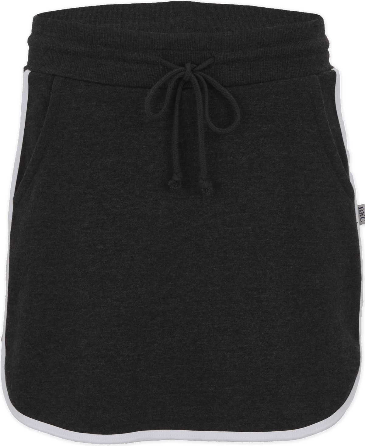 CHAR HTHR/WHITE BOXERCRAFT  FRENCH TERRY SKORT  grouped