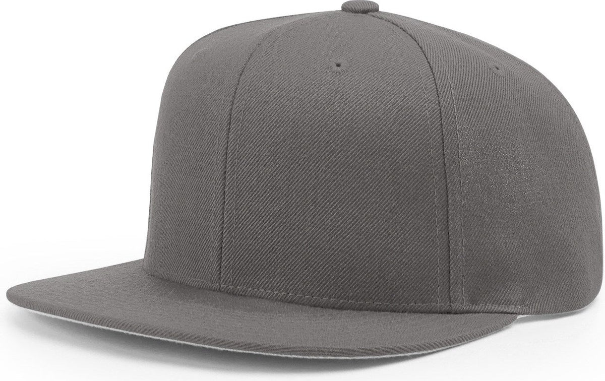 Charcoal Acrylic-Wool Blend Flatbill Snapback