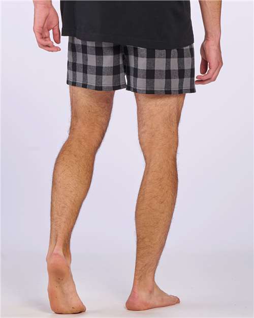 Charcoal/ Black Buffalo Double Brushed Flannel Boxers - BM6701