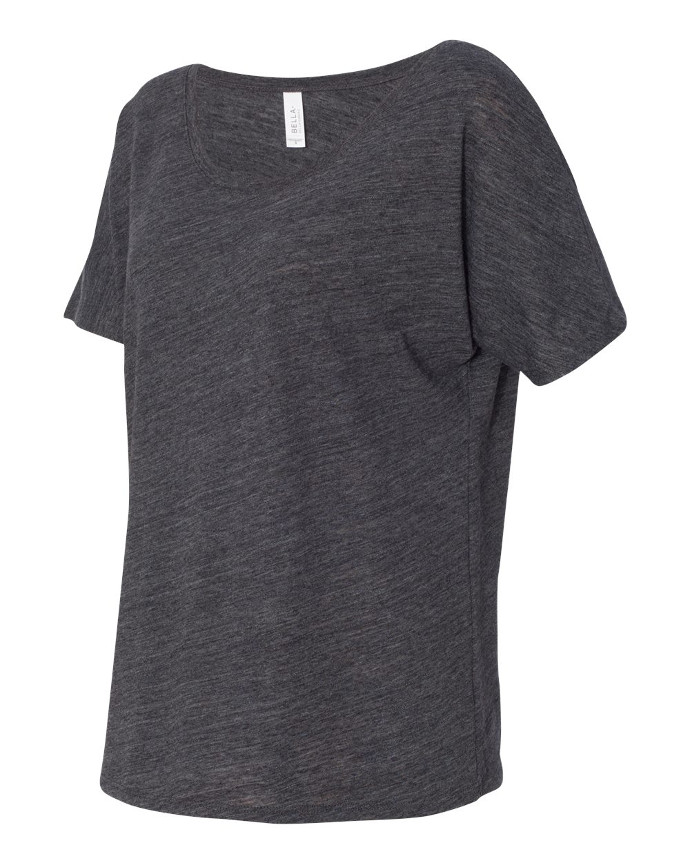 Charcoal Black Slub Women’s Slouchy Tee - 8816