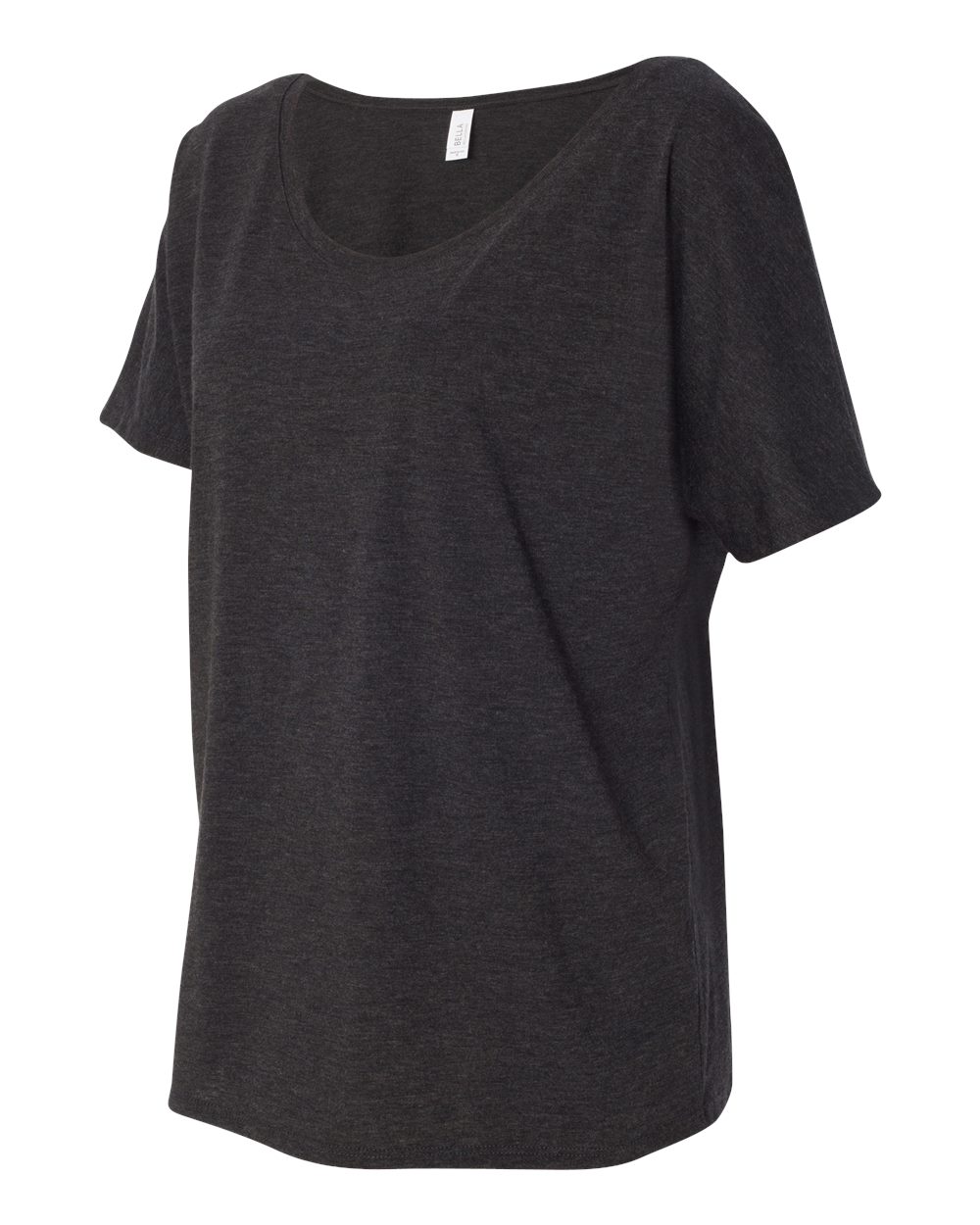 Charcoal Black Triblend Women’s Slouchy Tee - 8816