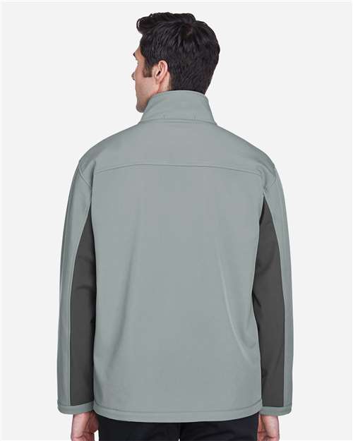 Charcoal/ Dark Charcoal Men&#39;s Soft Shell Colorblock Jacket - D997