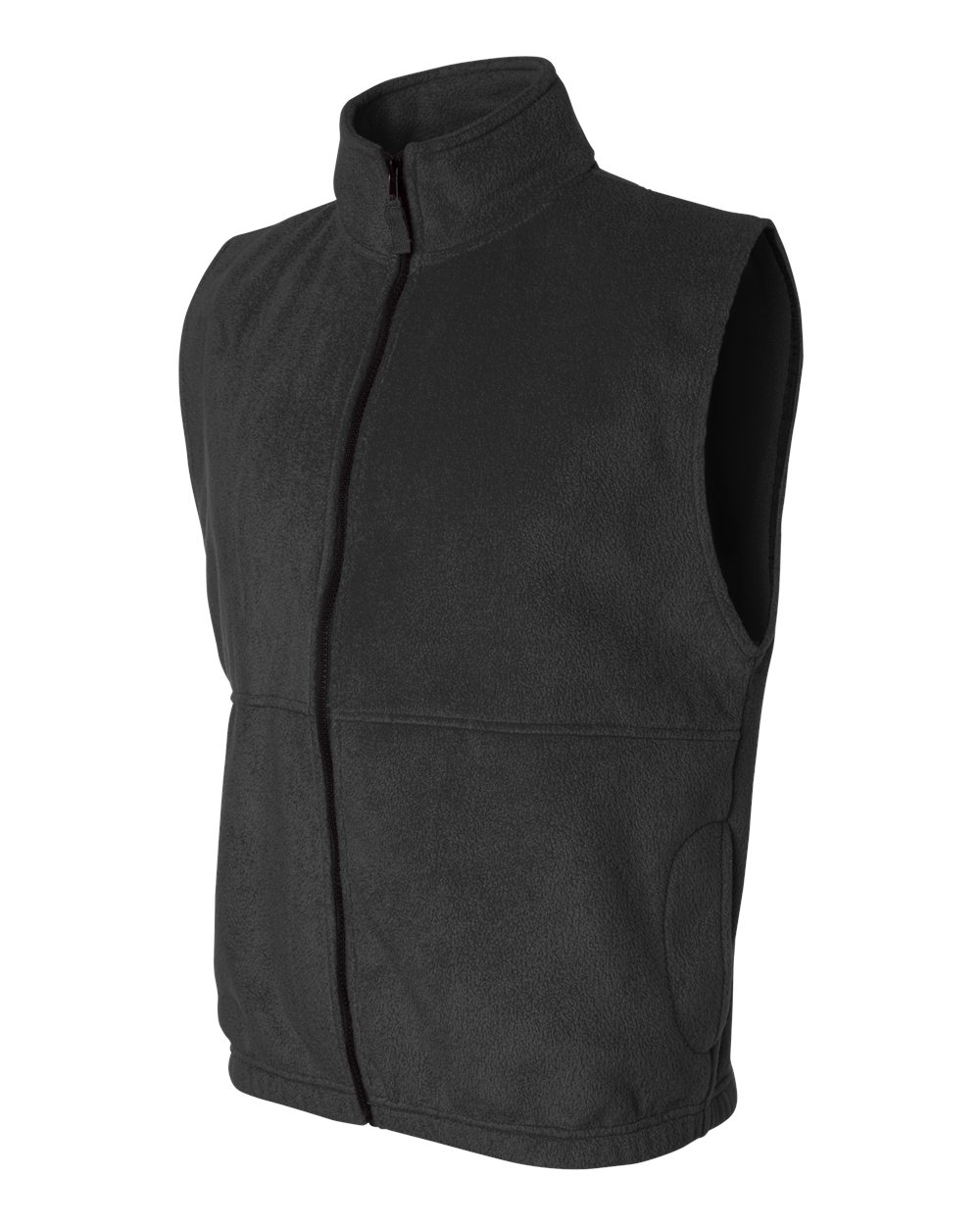 Charcoal Fleece Full-Zip Vest - 3010