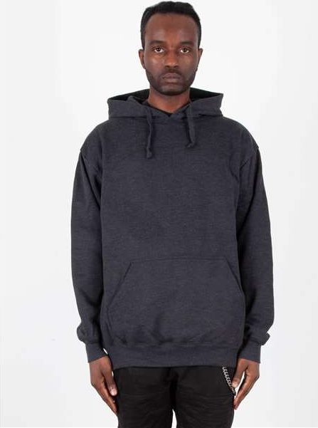 Charcoal Grey Heavyweight Fleece Hooded Sweatshirt - SHHFP