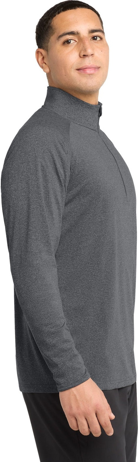 Charcoal Gy He Sport-Tek Sport-Wick Stretch 1/4-Zip Pullover. ST850