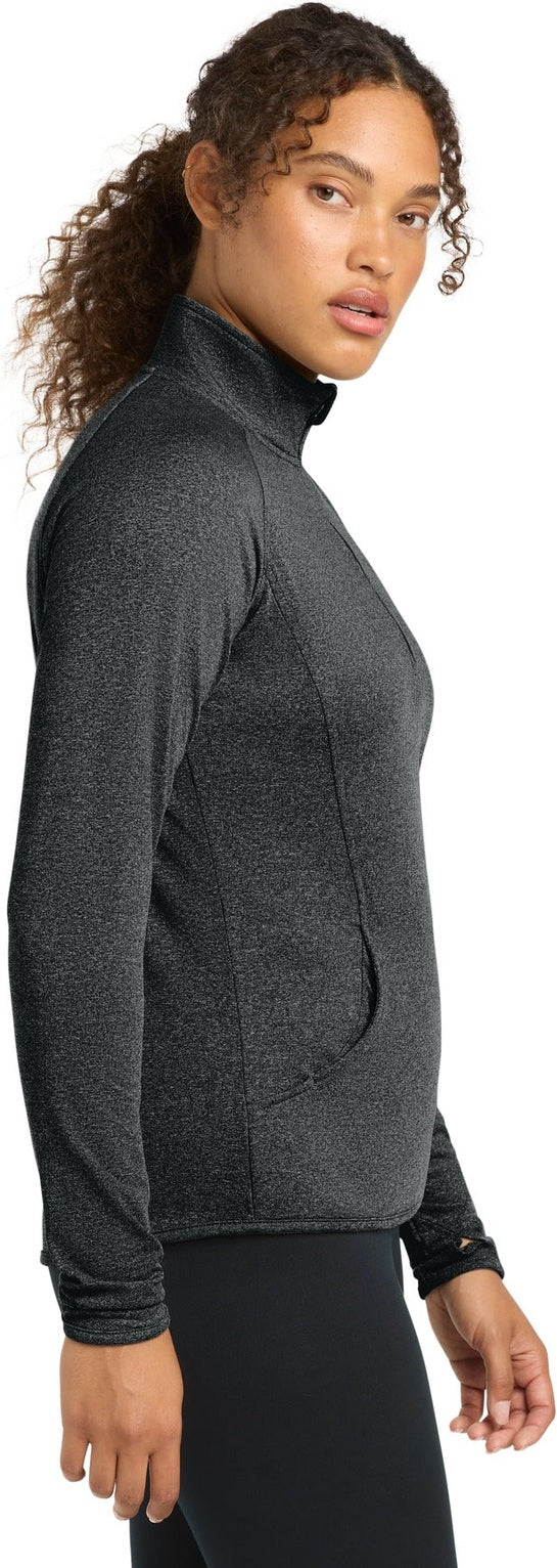 Charcoal Gy He Sport-Tek Women's Sport-Wick Stretch 1/4-Zip Pullover. LST850