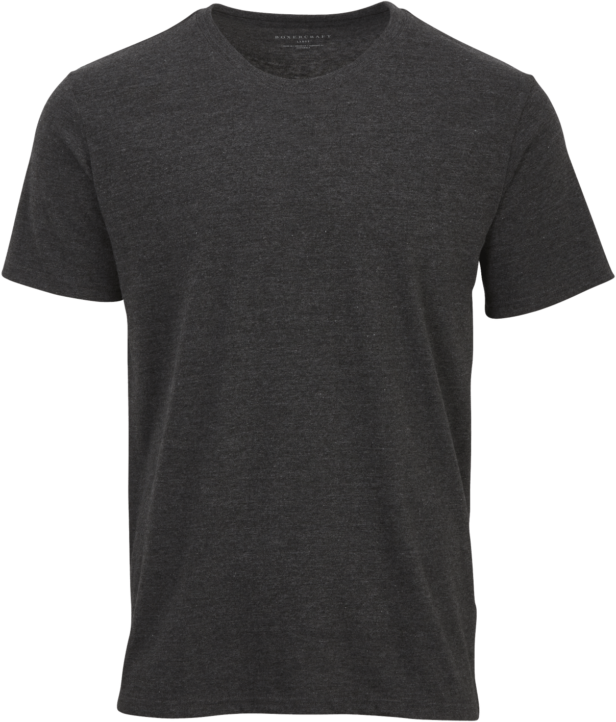 CHARCOAL HEATHER BOXERCRAFT MEN'S ESSENTIAL CREW NECK TEE  grouped
