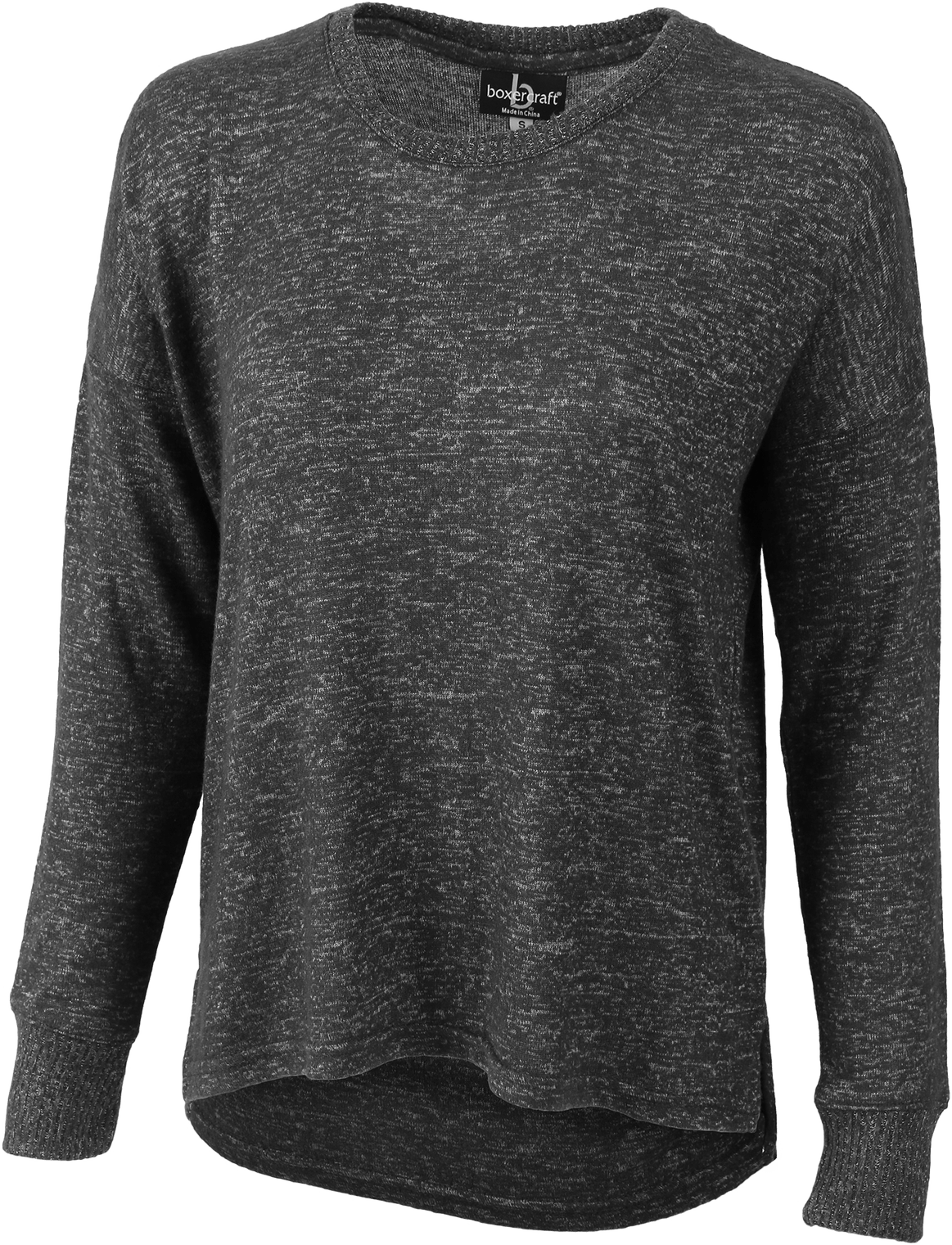 CHARCOAL HEATHER BOXERCRAFT WOMEN'S  CUDDLE BOXY CREW  grouped