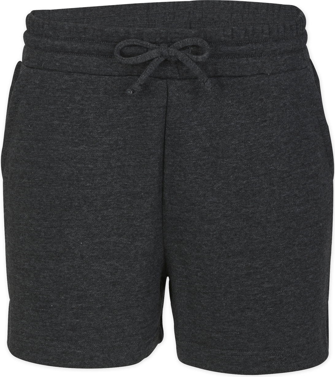 CHARCOAL HEATHER BOXERCRAFT WOMEN'S  FLEECE SHORT  grouped