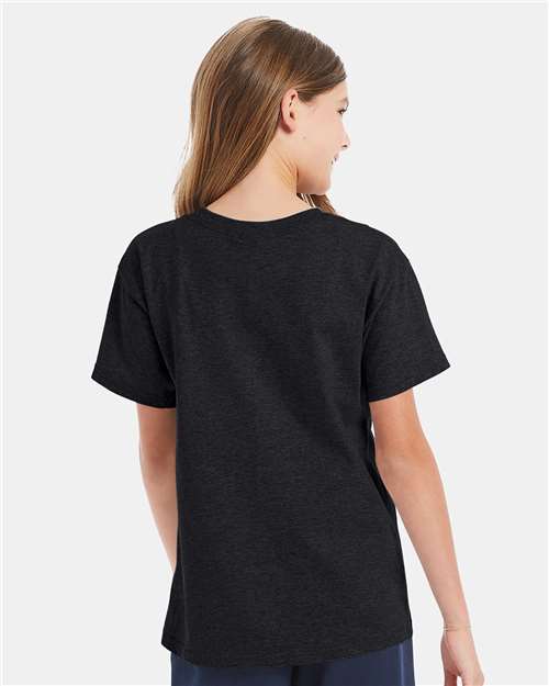 Charcoal Heather Essential-T Youth T-Shirt - 5480