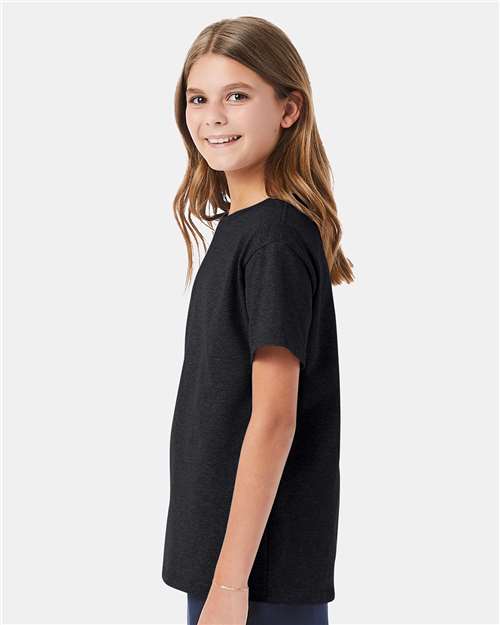 Charcoal Heather Essential-T Youth T-Shirt - 5480
