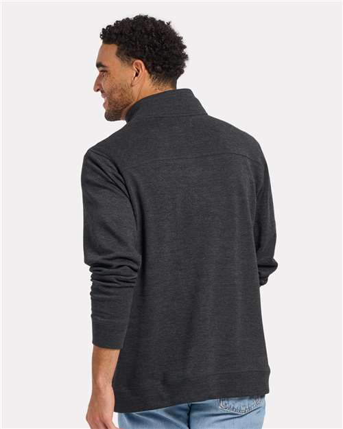 Charcoal Heather French Terry Button Pullover - BM5209