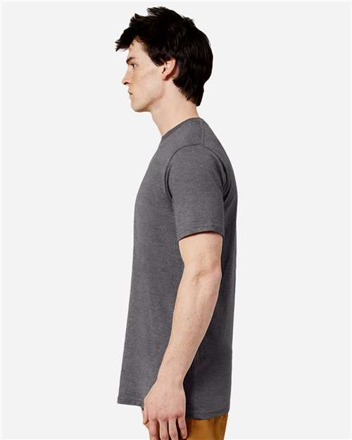 Front View of Charcoal Heather Heavyweight T-Shirt - LS15001