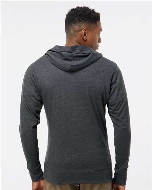 Charcoal Heather Jersey Sport Lace Hooded Pullover - 8231
