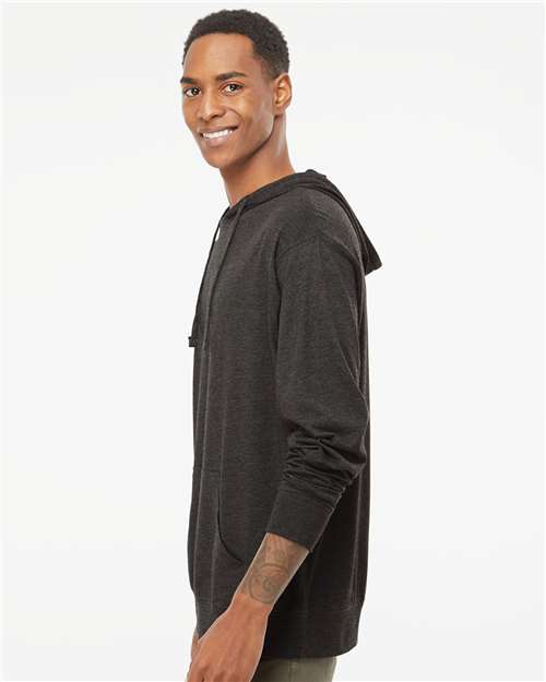 Charcoal Heather Lightweight Hooded Pullover T-Shirt - SS150J