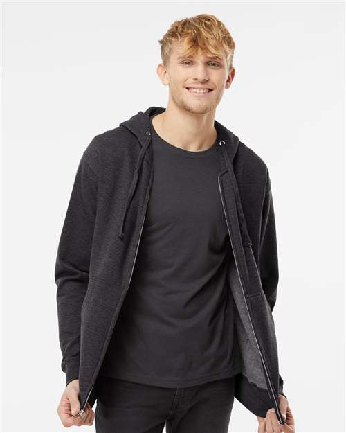 Charcoal Heather Midweight Full-Zip Hooded Sweatshirt - SS4500Z