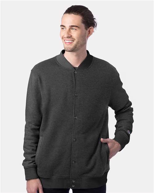 Charcoal Heather Unisex Bomber Jacket - CO100