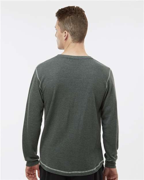 Charcoal Heather/ Vintage White Vintage Thermal Long Sleeve T-Shirt - 8238