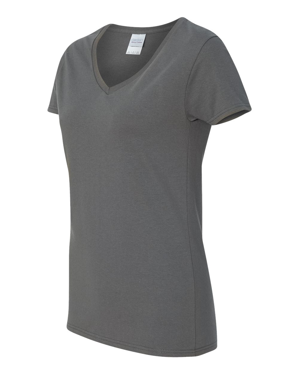 Charcoal Heavy Cotton™ Women’s V-Neck T-Shirt - 5V00L