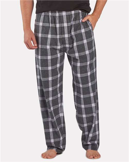 Charcoal Lavender Tomboy Plaid Harley Flannel Pants - BM6624