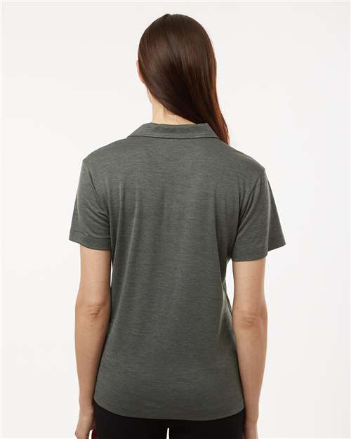 Charcoal Melange Women&#39;s Performance Mélange Polo - 4HM00L