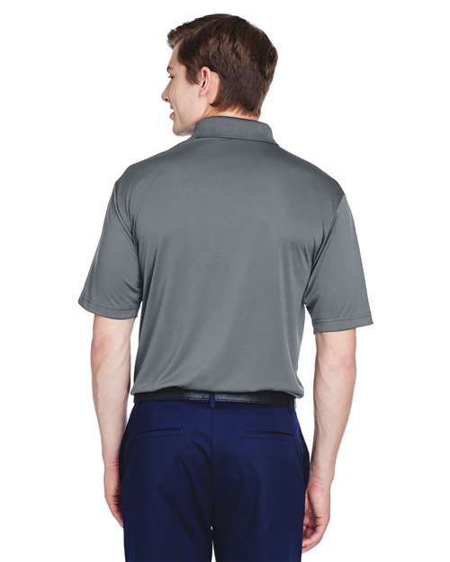 Charcoal Men&#39;s Cool &amp; Dry 8-Star Elite Performance Interlock Polo - 8610