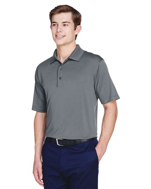 Charcoal Men&#39;s Cool &amp; Dry 8-Star Elite Performance Interlock Polo - 8610