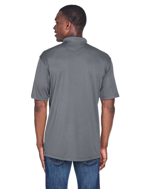 Charcoal Men&#39;s Cool &amp; Dry Sport Performance Interlock Polo - 8425