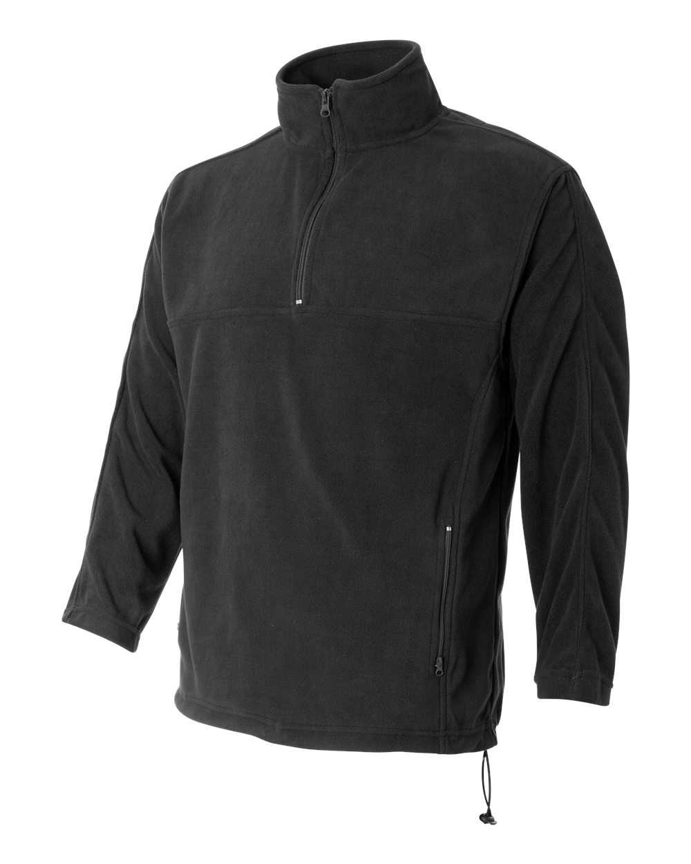 Charcoal Microfleece Quarter-Zip Pullover - 3351