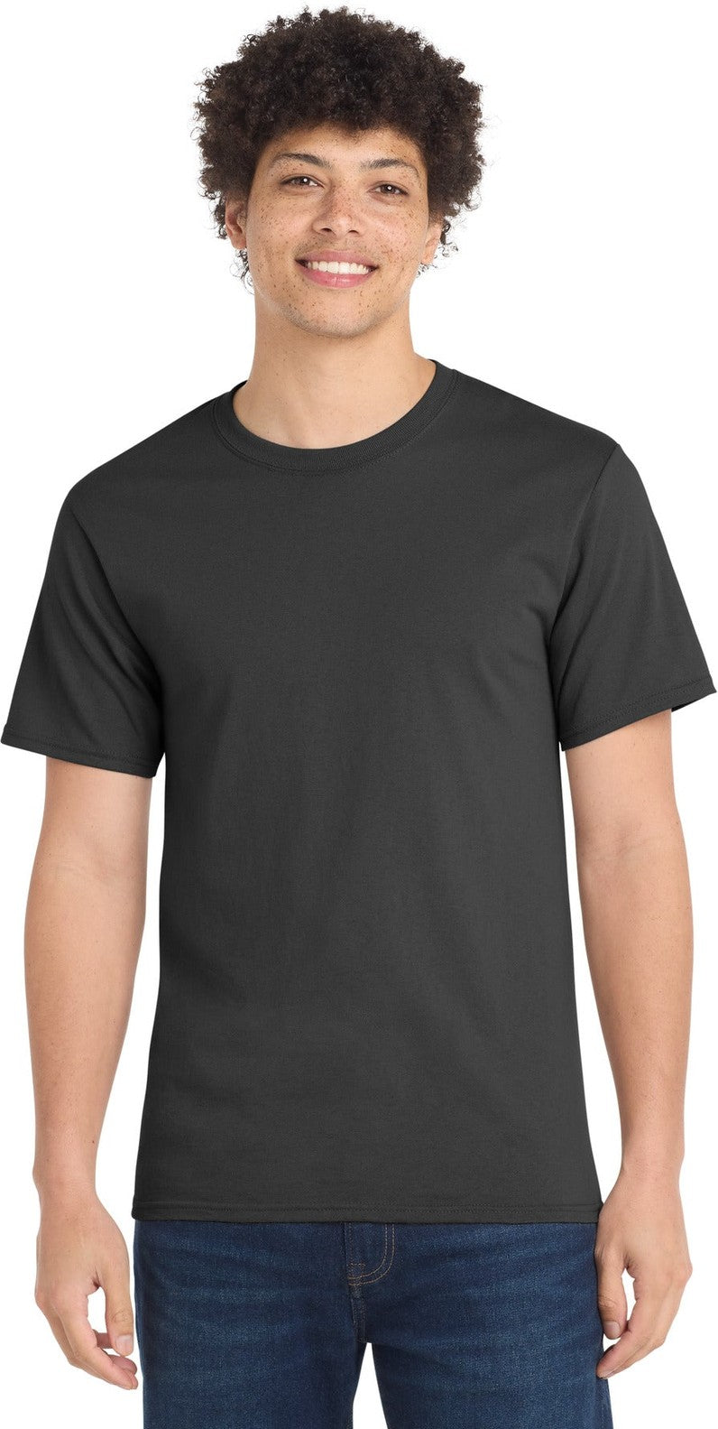Charcoal Port & Co Essential Tee. PC61