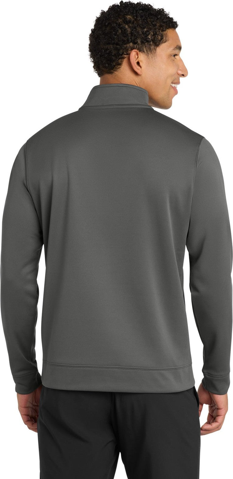 Charcoal Port & Co Performance Fleece 1/4-Zip Pullover Sweatshirt. PC590Q