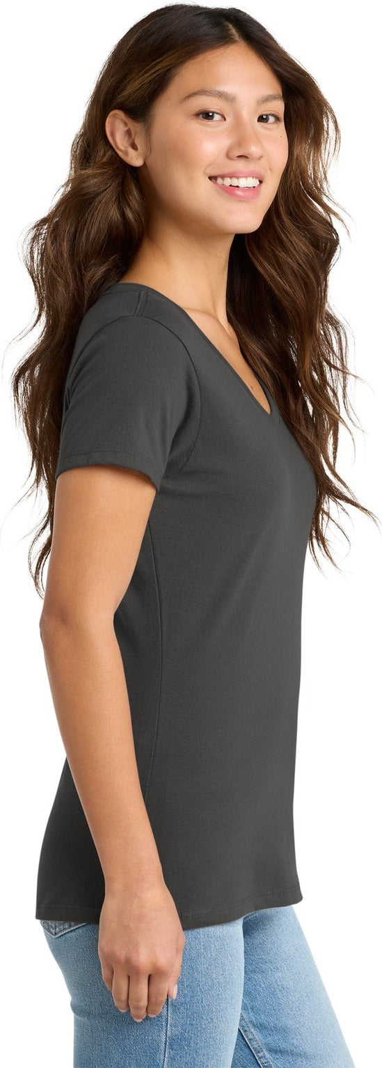 Charcoal Port & Co Women's Fan Favorite V-Neck Tee. LPC450V