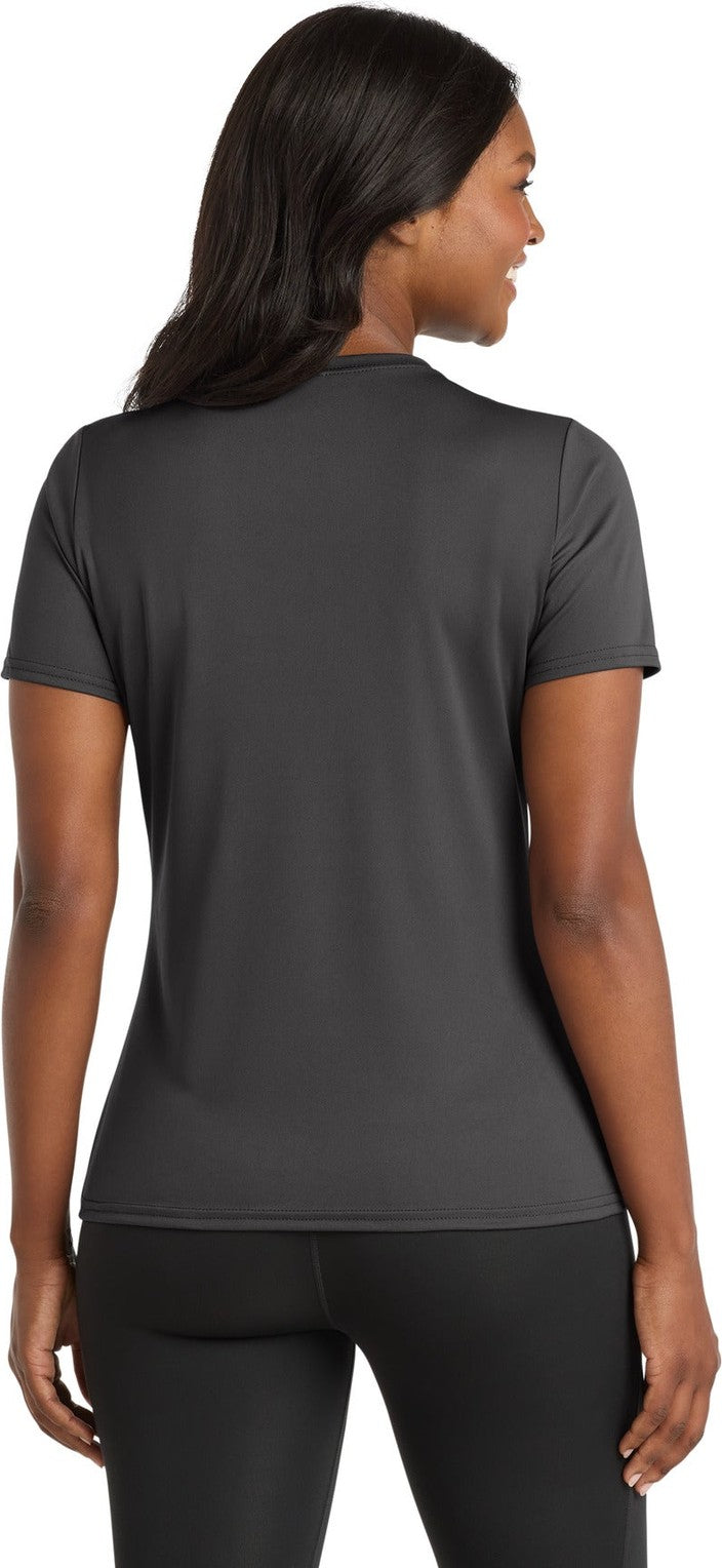 Charcoal Port & Co Women's Performance Tee. LPC380
