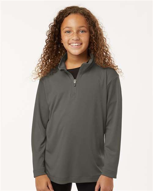 Charcoal Pro-Lock Youth Performance Quarter-Zip Pullover - 41870Y