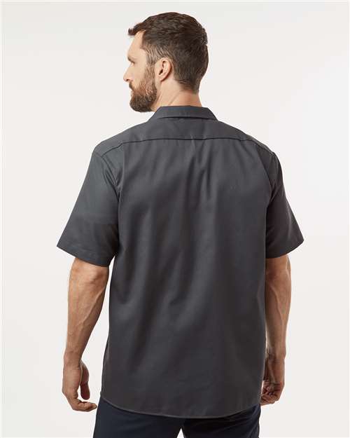 Charcoal Short Sleeve Work Shirt - Tall Sizes - 2574T