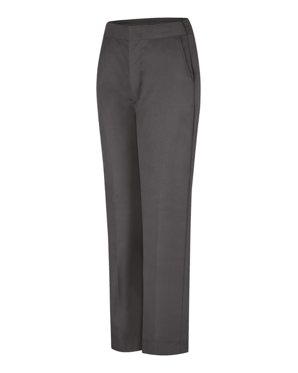 Charcoal - Unhemmed Women's Half-Elastic Work Pants - PT59