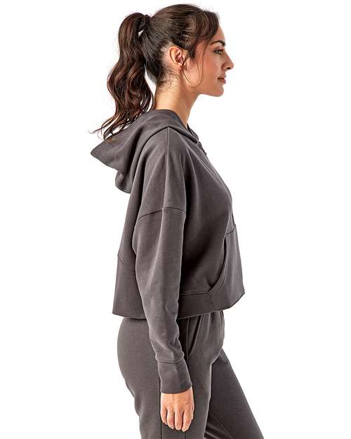 Charcoal Women&#39;s Alice Half-Zip Hooded Sweatshirt - TD077