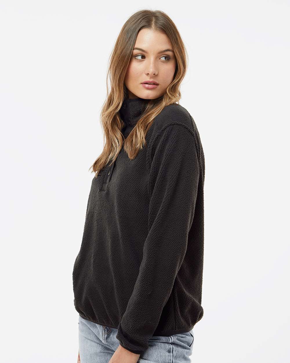 Charcoal Women's Cypress Sherpa Mountain Fleece - 9345 plain