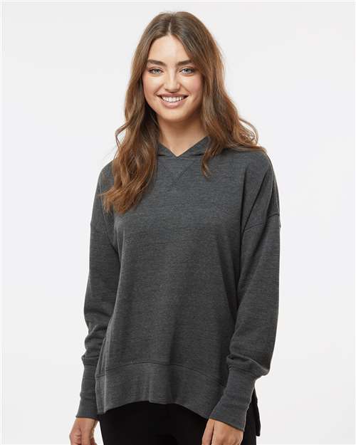 Charcoal Women&#39;s French Terry Hooded Sweatshirt - W23720